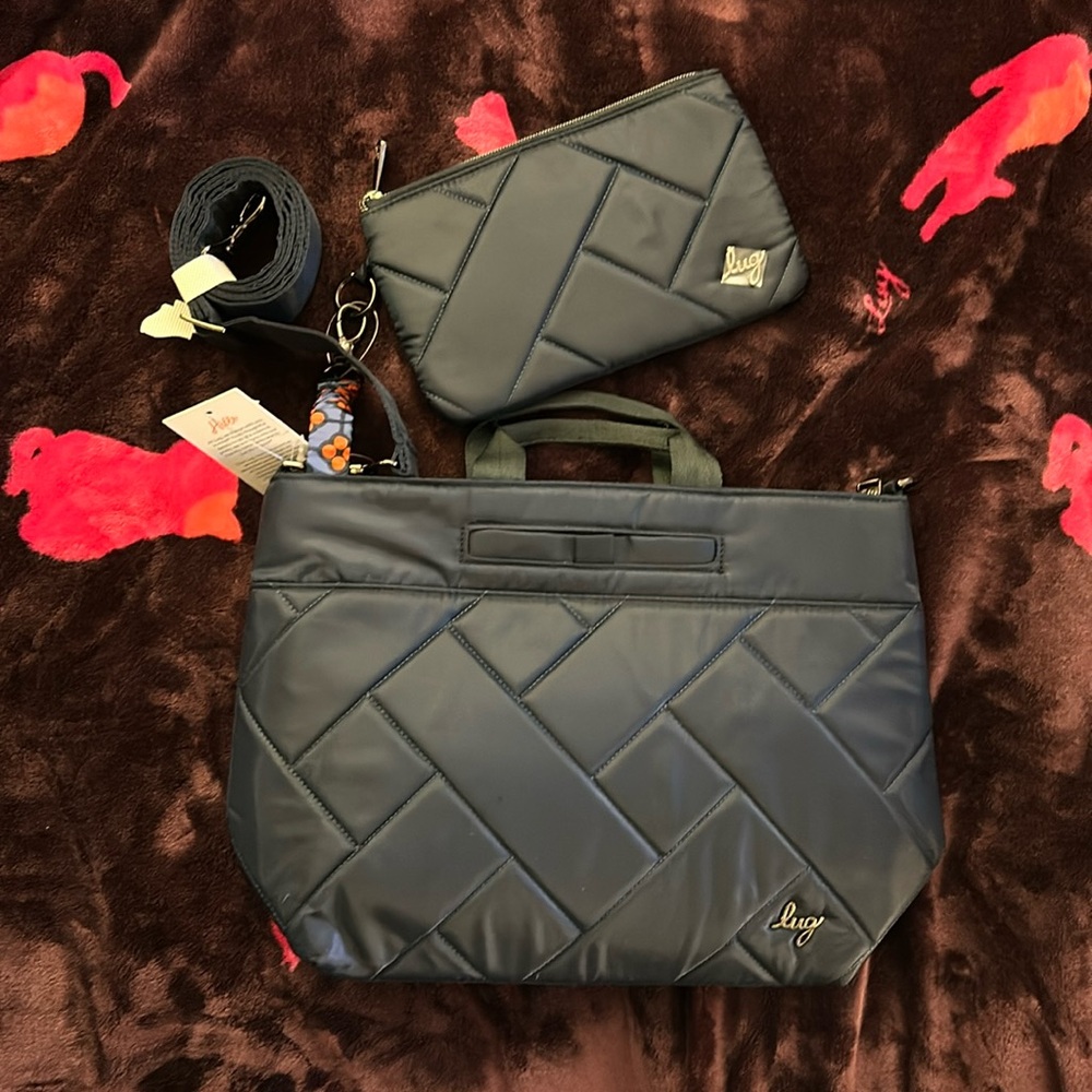 BNWT LUG Tenor Bag + Matchjng Pouch (indigo)